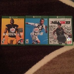 Madden 19, FIFA 19, NBA2k19